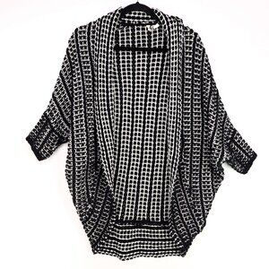 Anthropologie Moth Open Cocoon Cardigan XS Boho Wool Knit Beach Coastal Boho